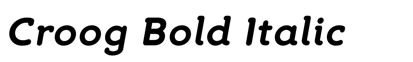 Croog Bold Italic