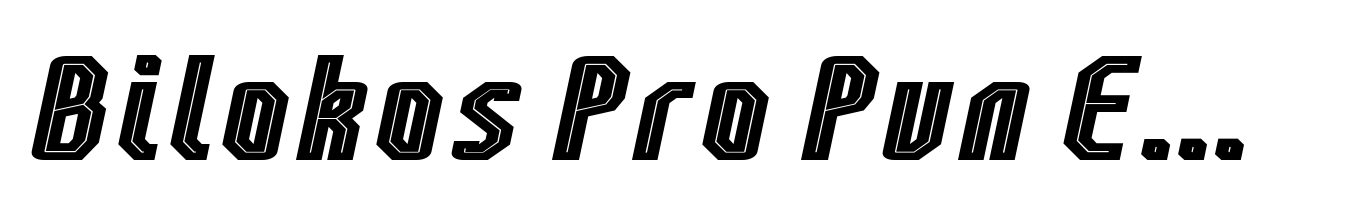 Bilokos Pro Pun Extra Bold Expanded Italic
