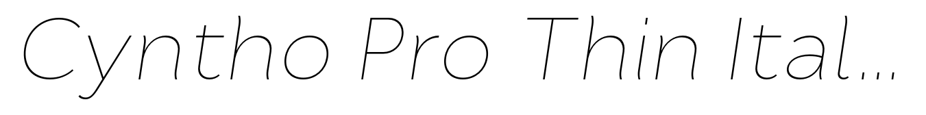 Cyntho Pro Thin Italic