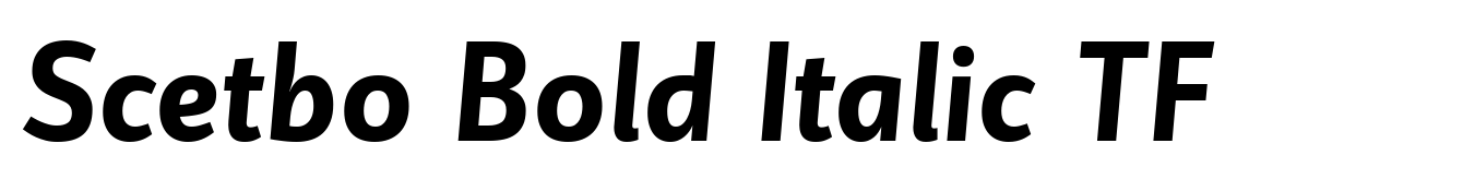 Scetbo Bold Italic TF