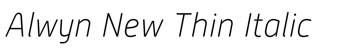 Alwyn New Thin Italic