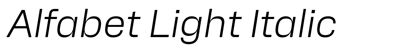 Alfabet Light Italic