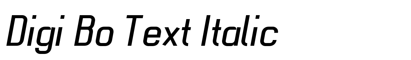 Digi Bo Text Italic