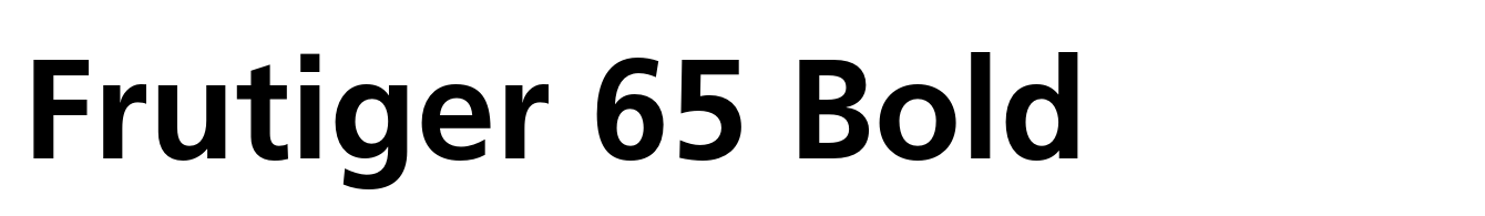 Frutiger 65 Bold