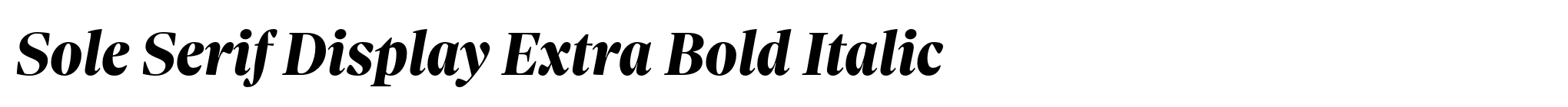 Sole Serif Display Extra Bold Italic image