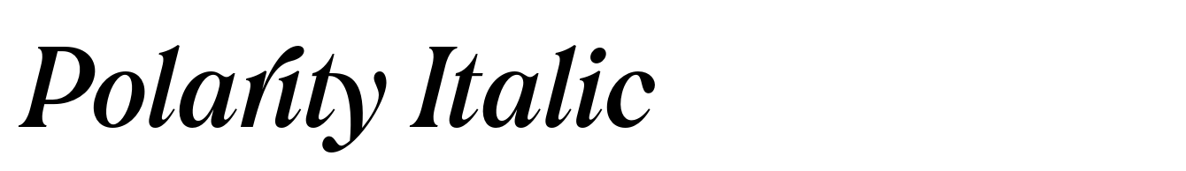 Polarity Italic