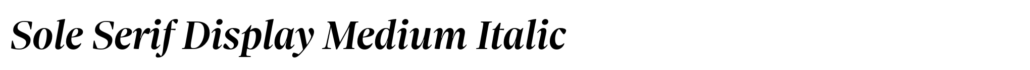Sole Serif Display Medium Italic image