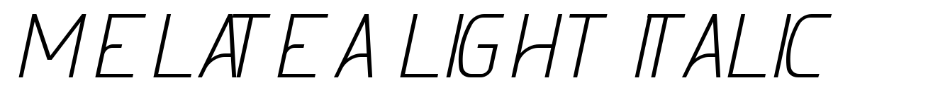 Melatea Light Italic