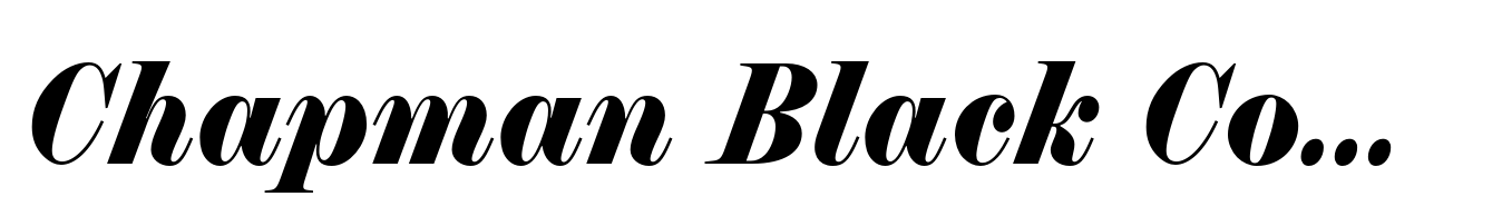 Chapman Black Condensed Italic