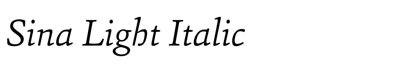 Sina Light Italic