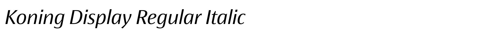 Koning Display Regular Italic image