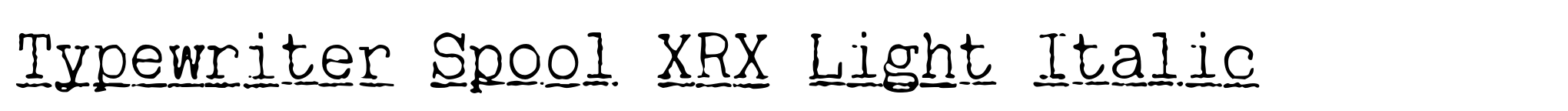 Typewriter Spool XRX Light Italic image