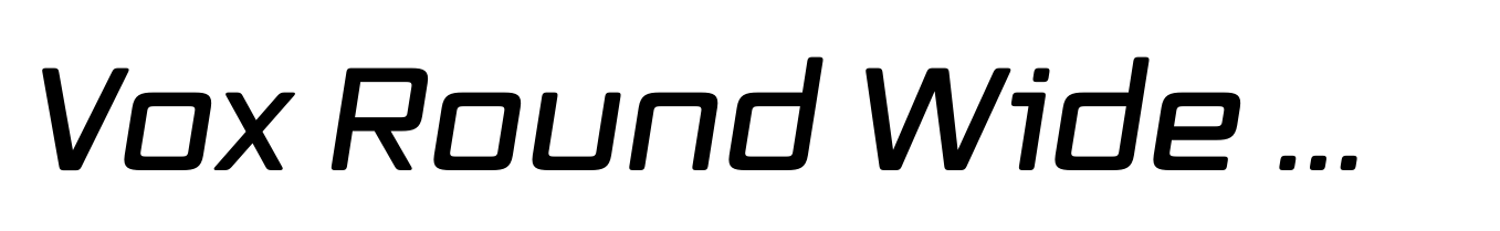 Vox Round Wide SemiBold Italic
