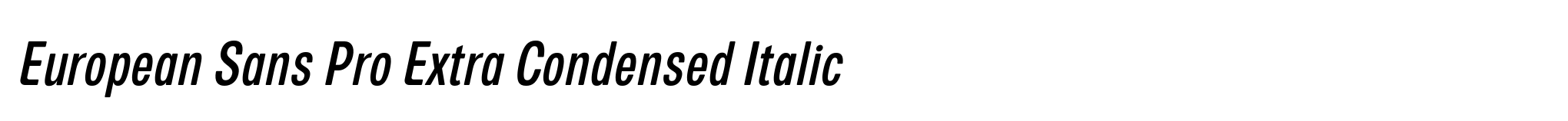 European Sans Pro Extra Condensed Italic image