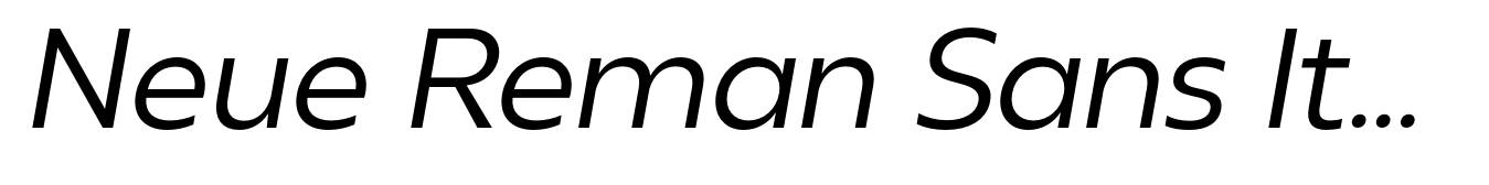 Neue Reman Sans Italic