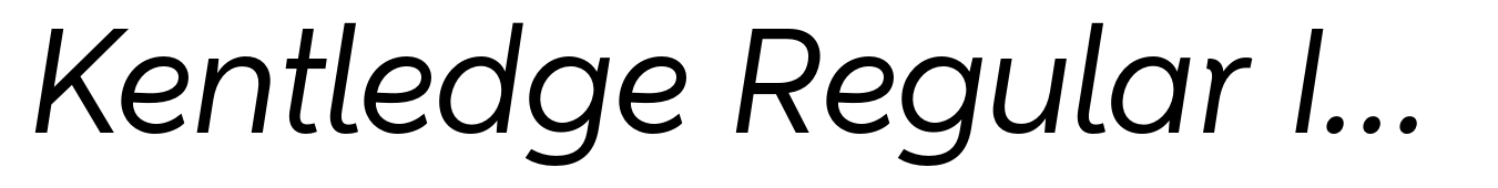 Kentledge Regular Italic