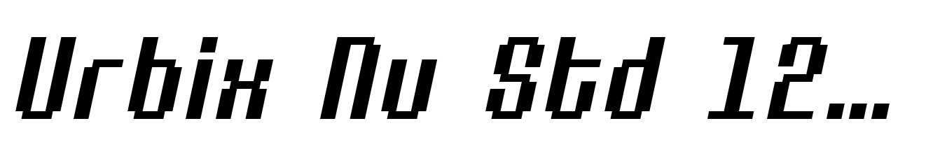Urbix Nu Std 12 Extended Italic