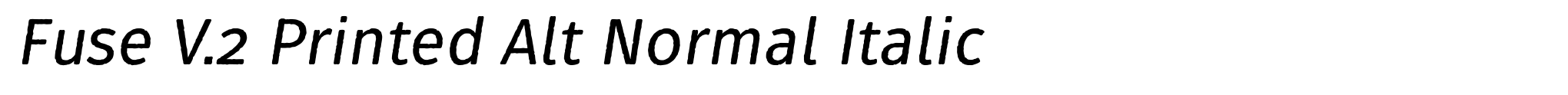 Fuse V.2 Printed Alt Normal Italic image