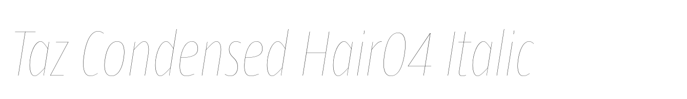 Taz Condensed Hair04 Italic