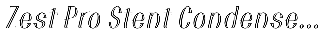 Zest Pro Stent Condensed Italic