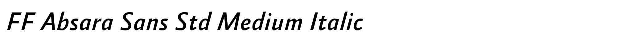 FF Absara Sans Std Medium Italic image