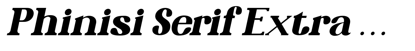Phinisi Serif Extra Bold Italic