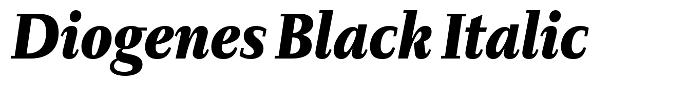 Diogenes Black Italic