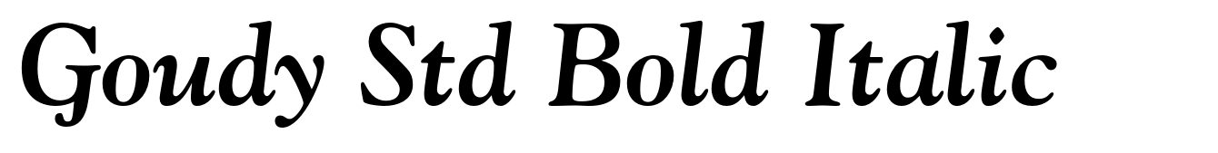 Goudy Std Bold Italic