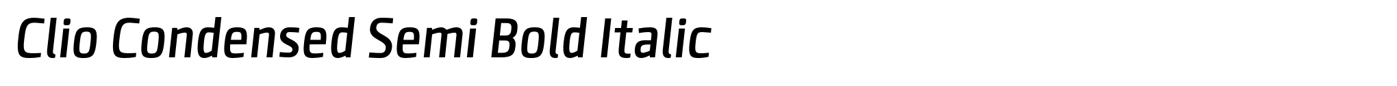 Clio Condensed Semi Bold Italic image