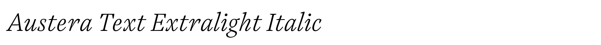 Austera Text Extralight Italic image