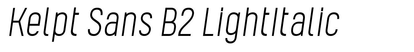 Kelpt Sans B2 LightItalic