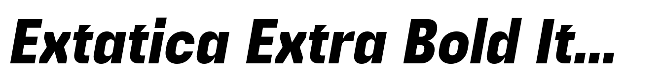 Extatica Extra Bold Italic