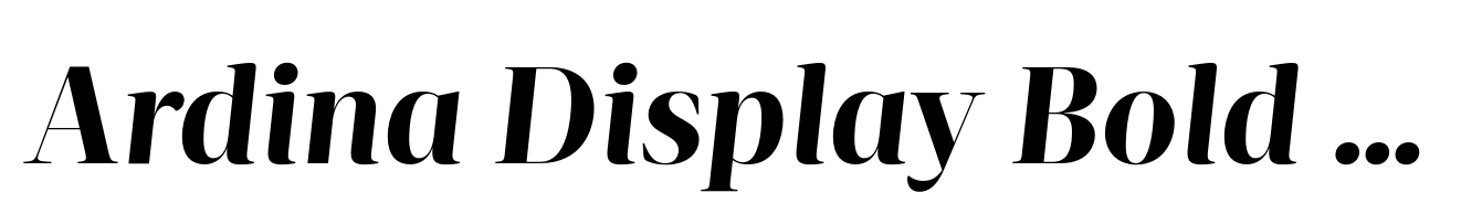 Ardina Display Bold Italic