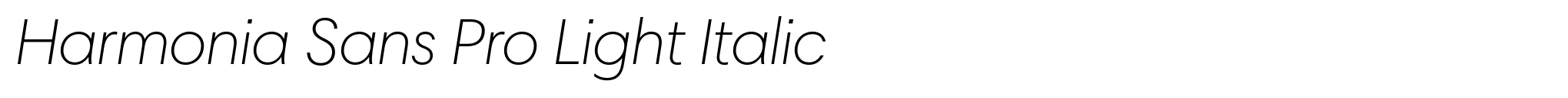 Harmonia Sans Pro Light Italic image