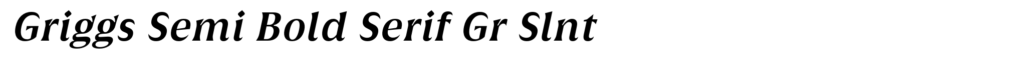 Griggs Semi Bold Serif Gr Slnt image