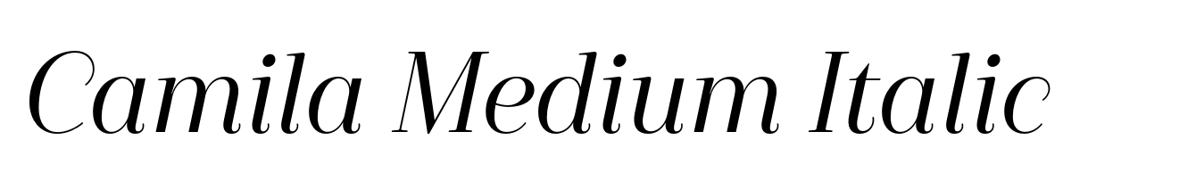 Camila Medium Italic