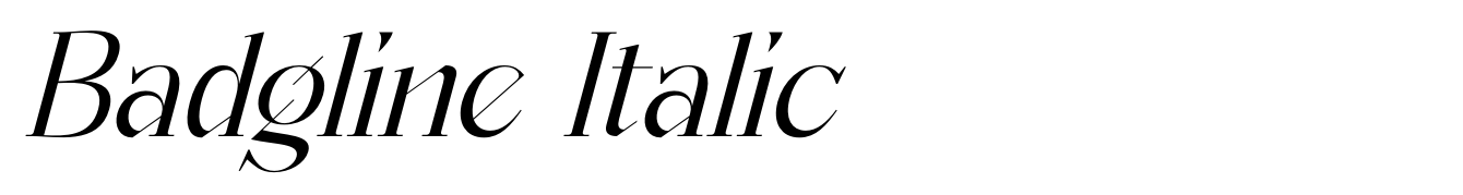 Badgline Italic