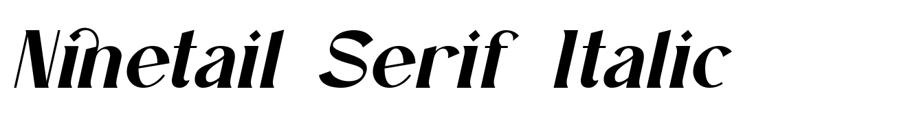 Ninetail Serif Italic