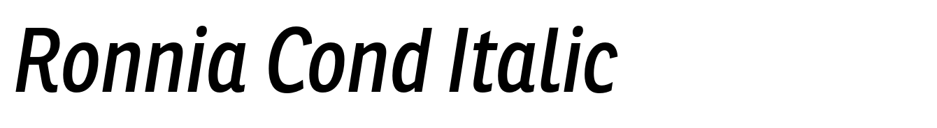 Ronnia Cond Italic