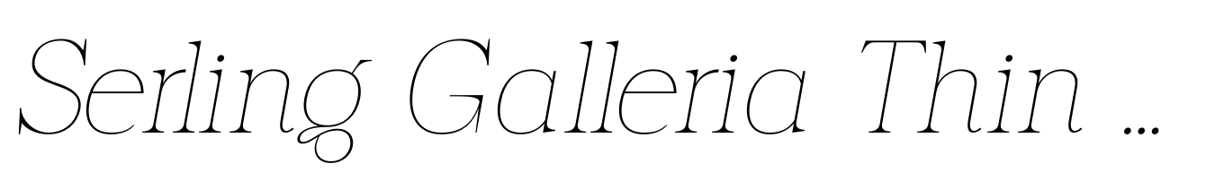 Serling Galleria Thin Italic