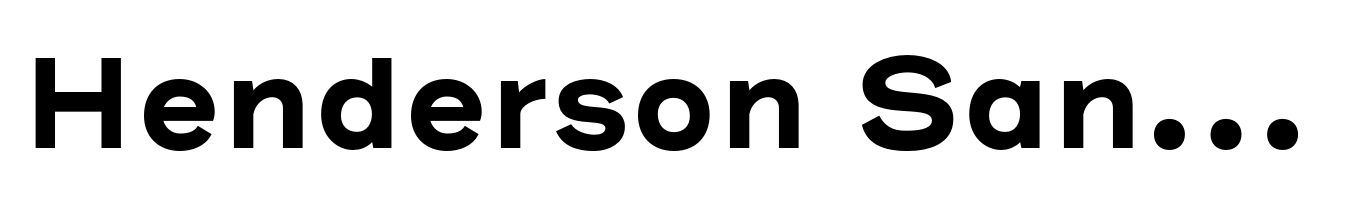 Henderson Sans Basic Bold