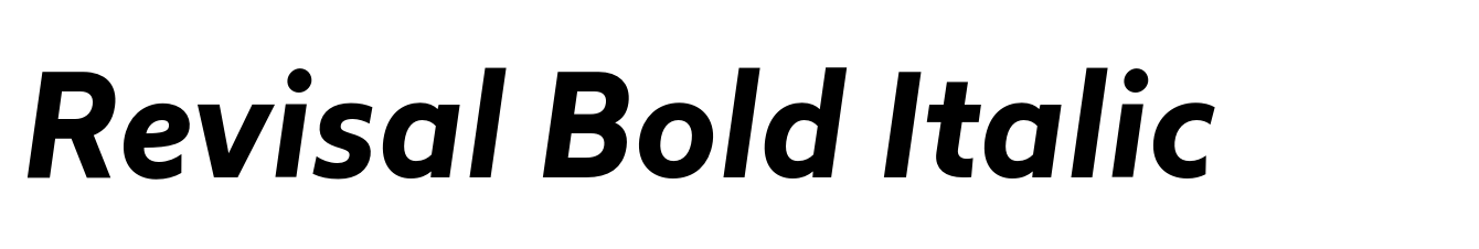 Revisal Bold Italic