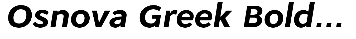 Osnova Greek Bold Italic