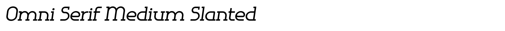 Omni Serif Medium Slanted image