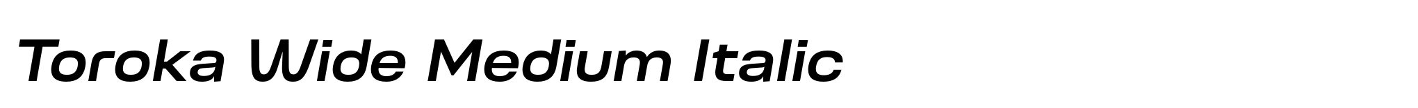 Toroka Wide Medium Italic image