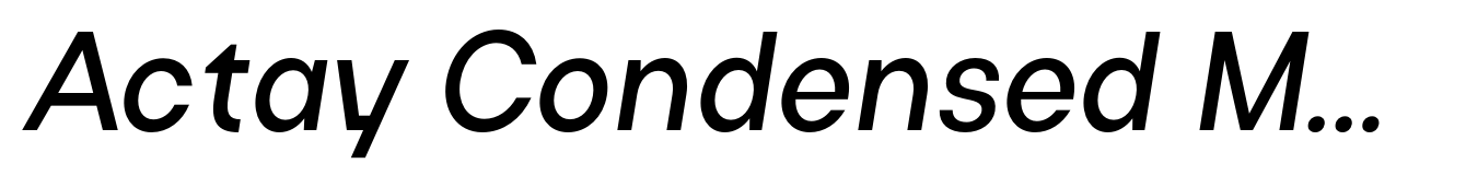 Actay Condensed Medium Italic