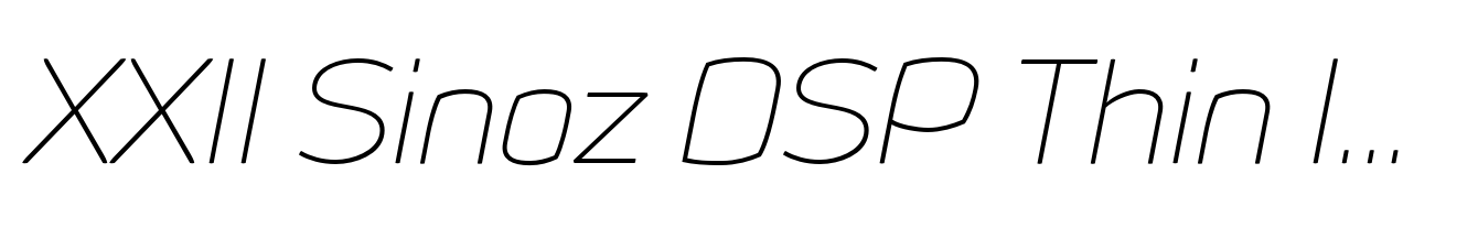 XXII Sinoz DSP Thin Italic