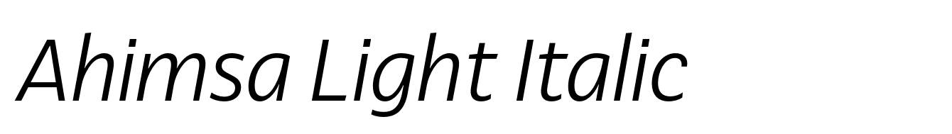 Ahimsa Light Italic