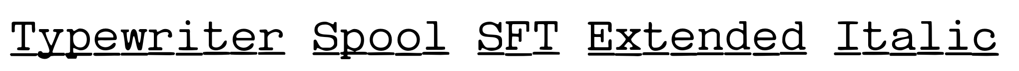 Typewriter Spool SFT Extended Italic image
