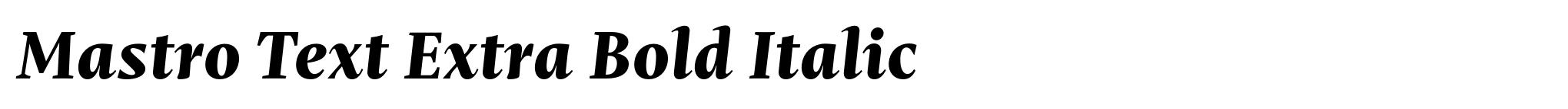 Mastro Text Extra Bold Italic image